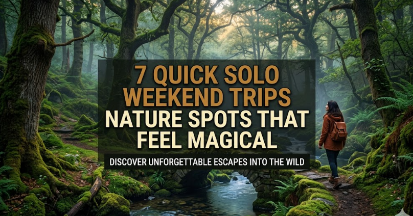 7 Quick Solo Weekend Trips Nature Spots That Feel Magical